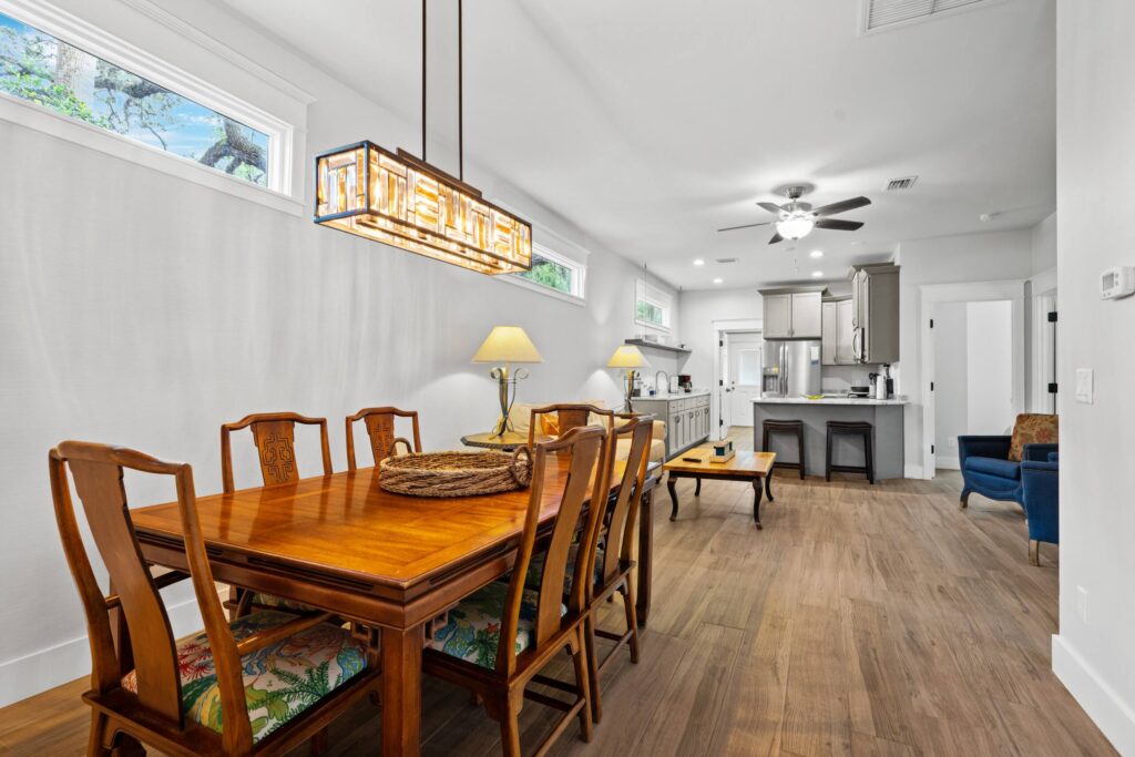 Open dining and living room